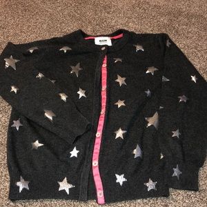 Girls RUUM Silver Stars Cardigan Size L 12